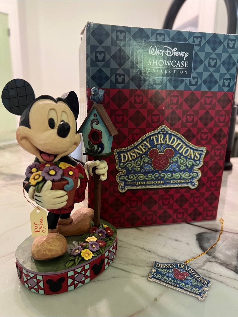 Jim Shore Mickey Mouse Figurine with Red, Black & Cream Accents